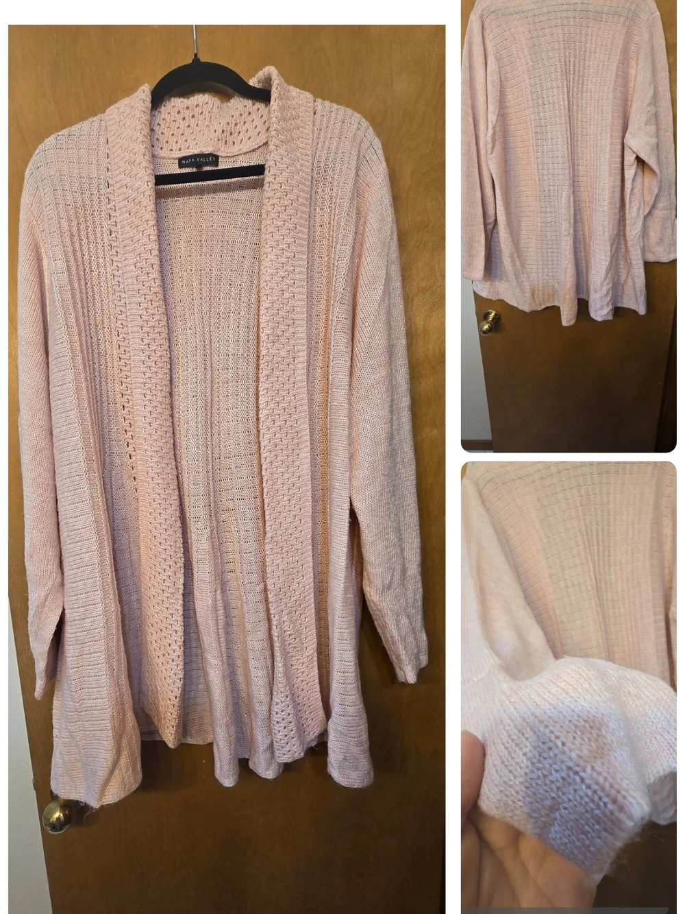 Charter Club Blush Open-Front Knit Cardigan - Picture 1 of 5